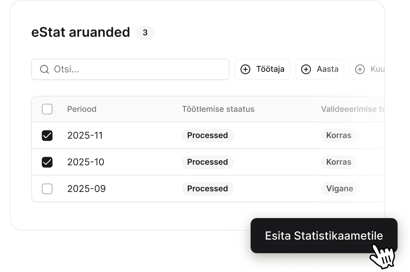 Andmepõhine aruandlus Statistikaametile